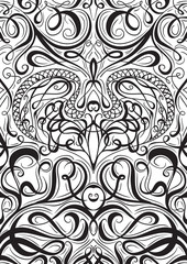 Cover ornament pattern playing cards or book with calligraphic decorative elements background.Vintage floral hand drawn illustration.Arabic Motif.Retro banner, invitation, wedding card, scrap booking.