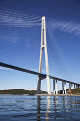 Bridge Russky through the Strait of Eastern Bosphorus