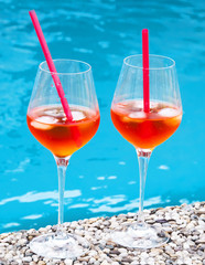 Aperol Spritz - traditional Italian aperitif coctail