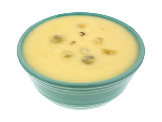 Bowl of cream of celery soup