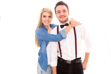 Young hipster couple