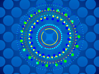 blue abstract background, circles and form