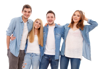 Obraz premium Group of happy young people