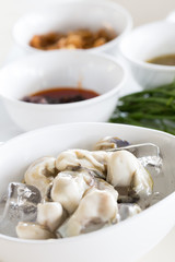 fresh oyster in a plate
