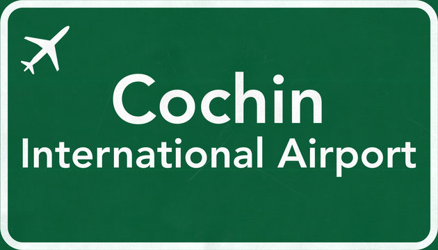 Kochi India Airport Highway Sign