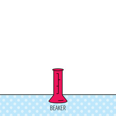Beaker icon. Laboratory flask sign.