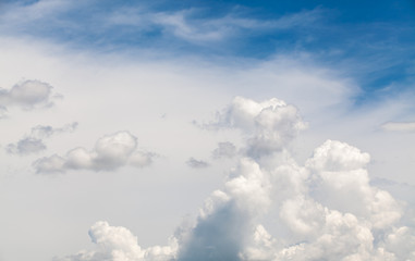 colorful dramatic sky with cloud at sunset