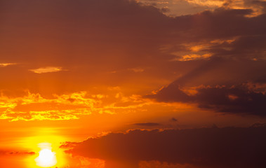 sunset with clouds