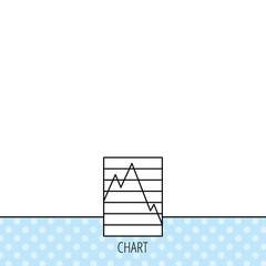 Chart icon. Graph diagram sign.