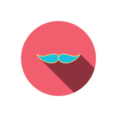 Mustache icon. Hipster symbol. Gentleman sign.
