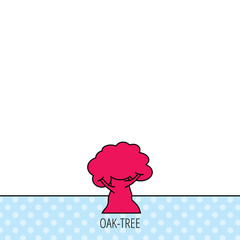 Oak tree icon. Forest wood sign.
