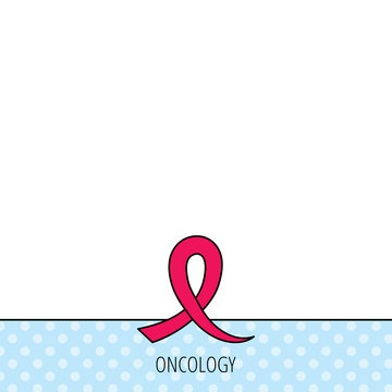 Awareness ribbon icon. Oncology sign.