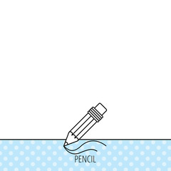 Pencil icon. Drawing tool sign.