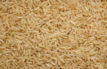 Long grain brown rice background
