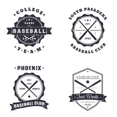 Baseball vintage grunge emblems, logo, t-shirt design, vector illustration, eps10, easy to edit