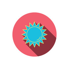 Sun rays icon. Summer sign.
