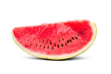 Slices of watermelon on white background