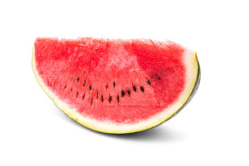 Slices of watermelon on white background