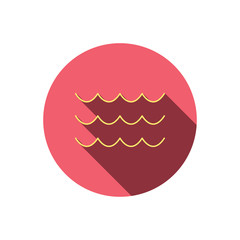 Waves icon. Sea flowing sign.