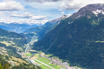 Fototapeta na wymiar Aerial view of Piora Valley in Ticino