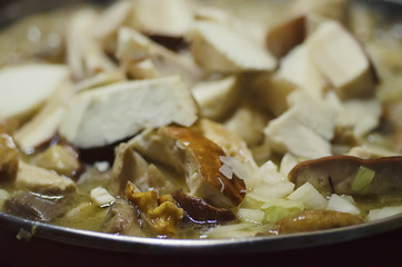 Mushrooms in a pan