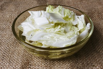 salad with chinese cabbage in a bowl