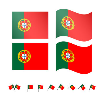 Portugal Flags EPS 10