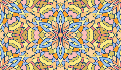 Seamless abstract tribal pattern. Hand drawn ethnic texture, vec