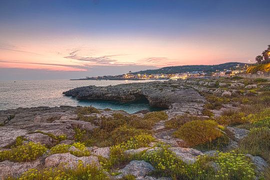 sunset over the sea italy gallipoli