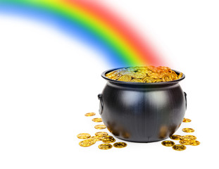 Pot of Gold Under The Rainbow - Powered by Adobe
