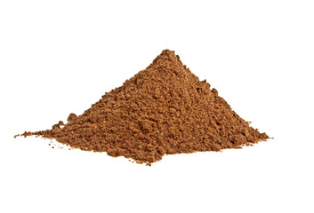 Cinnamon powder isolated on a white background