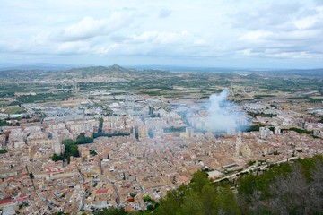 Fiestas en Játiva, España.