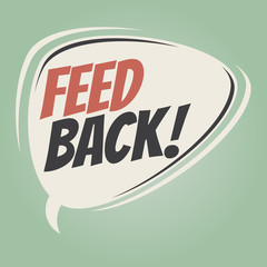 feedback retro speech bubble