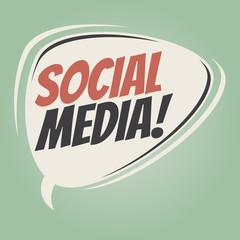 social media retro speech bubble