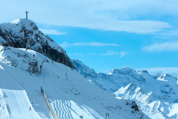 Fototapeta premium Silvretta Alps winter view (Austria).