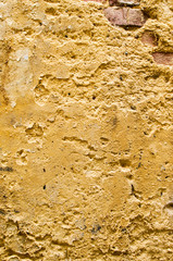 Alte Ziegelwand mit porösem Putz, Textur - Hintergrund