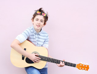 boy guitar music  fun
