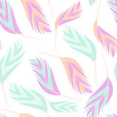 Fototapeta na wymiar feathers pattern seamless