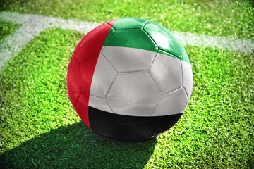football ball with the national flag of united arab emirates