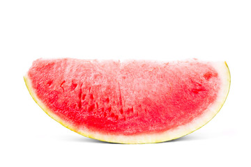Slices of watermelon on white background