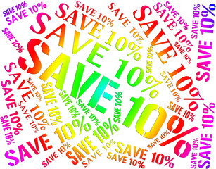 Ten Percent Off Represents Bargains Closeout And Cheap