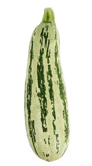 striped zucchini over white background