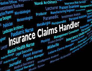 Insurance Claims Handler Indicates Recruitment Indemnity And Pol