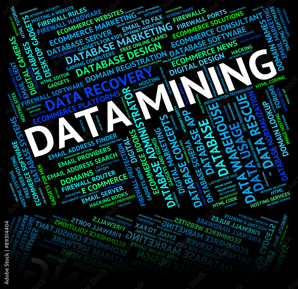 Poster data mining shows mines word and mined