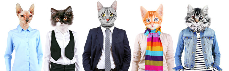 Series of people with animals head