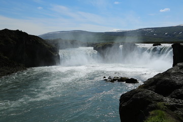 Island, Akureyri, Godafoss, Wasserfall