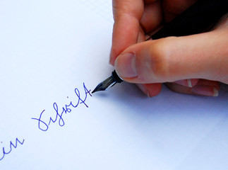 Handschrift, Sütterlin, Schreiben mit Füller