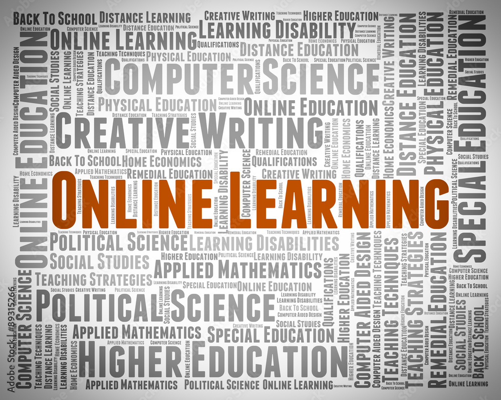 Poster online learning shows world wide web and searching