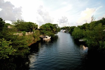 Fototapeta na wymiar Canal view, Miami Florida