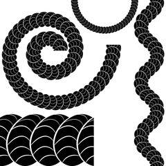Repeating Black Rope Pattern Icon